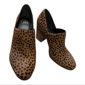Gianni Bini Horsehair Drive in Cheetah Booties Half Boots Brown Black SZ 6